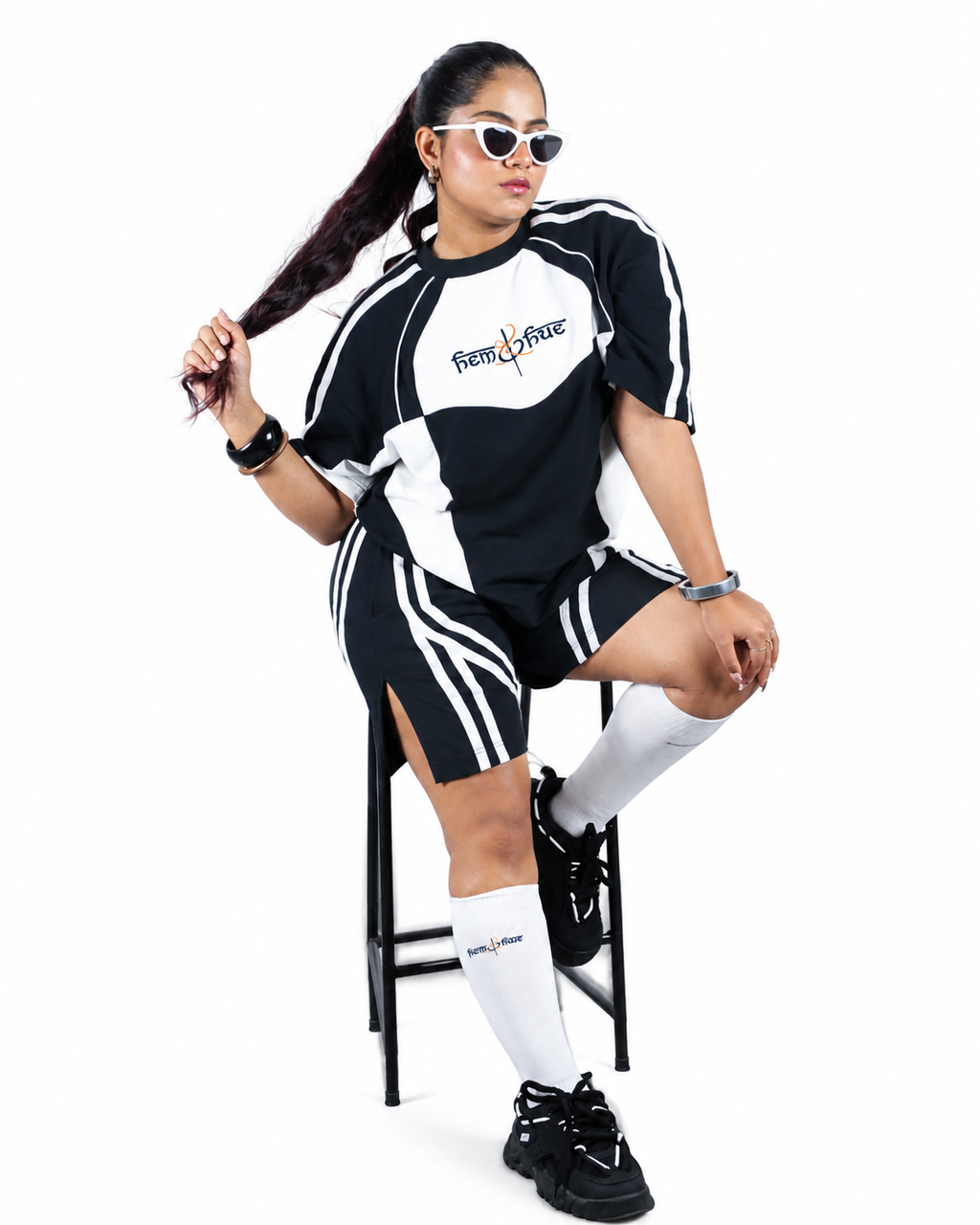PANELED RAGLAN CO-ORD